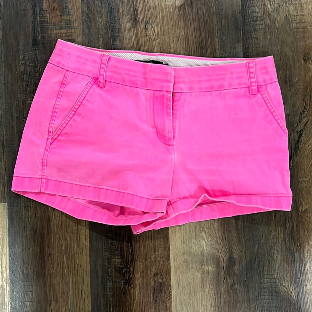 J crew Chino bright pink shorts
